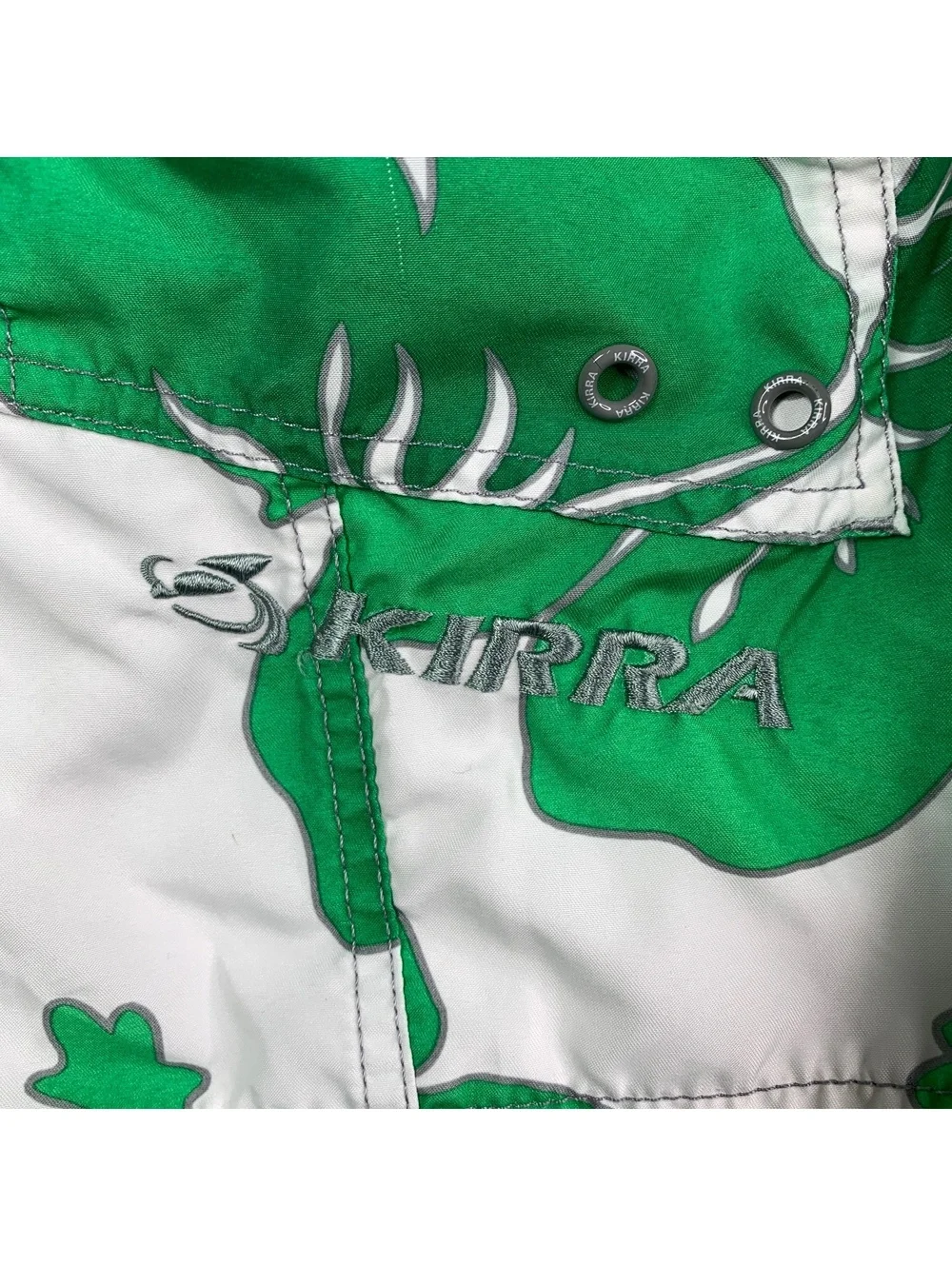Kirra Men's Green and White Floral Board Shorts